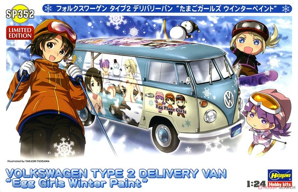 Volkswagen Type 2 Delivery Van (Egg Girls Winter Paint), Hasegawa, Model Kit, 1/24, 4967834521520